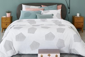 Hexa Cotton Percale Duvet Cover